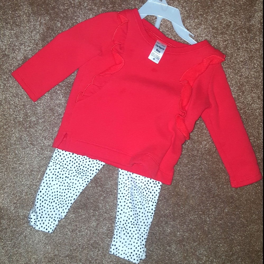 Red white holiday outfit